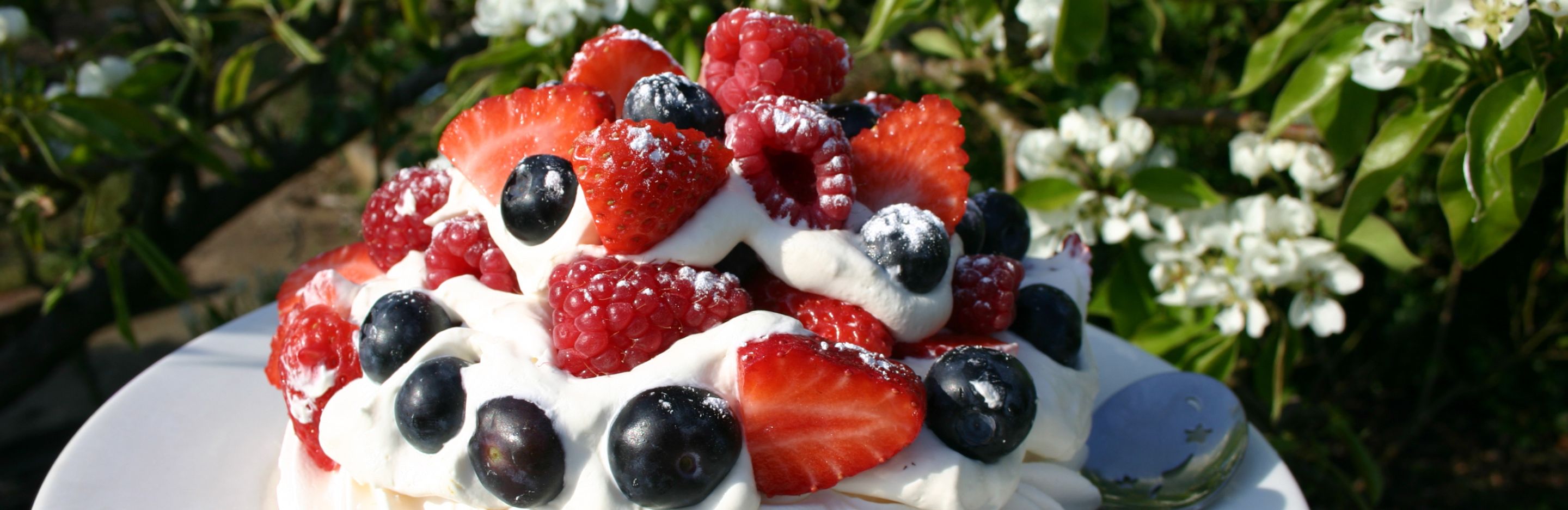 Pavlova toppers fresh from the garden