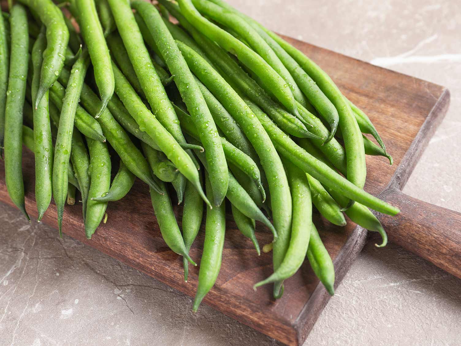 Harvested French beans