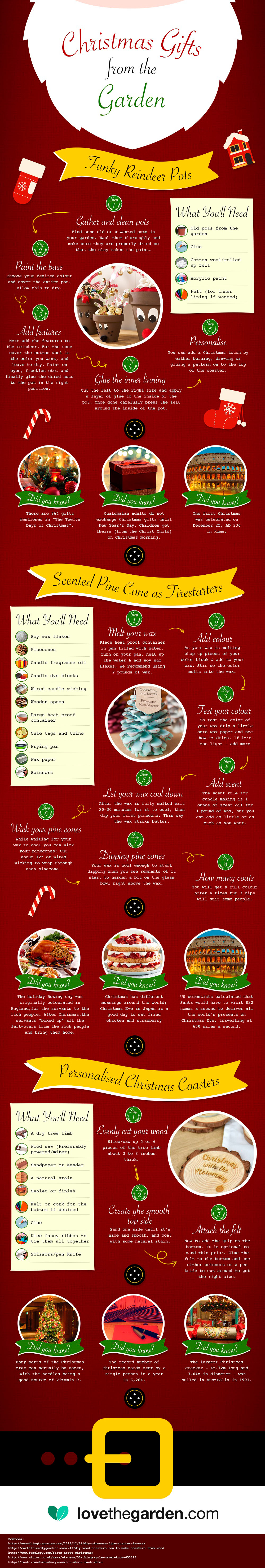 Christmas gifts from the garden infographic