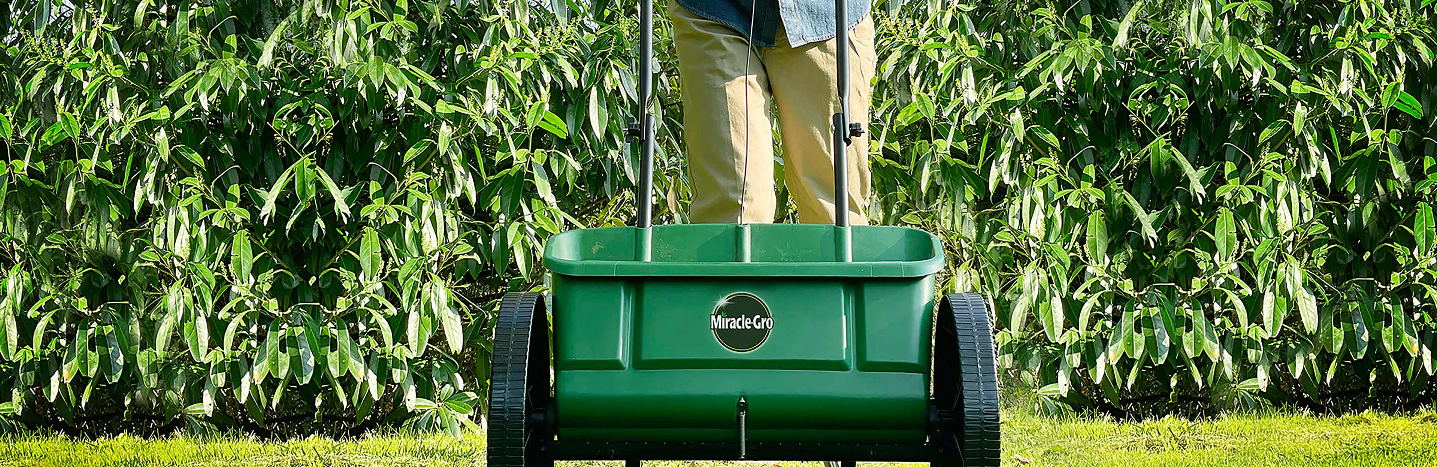 Lawn spreader settings