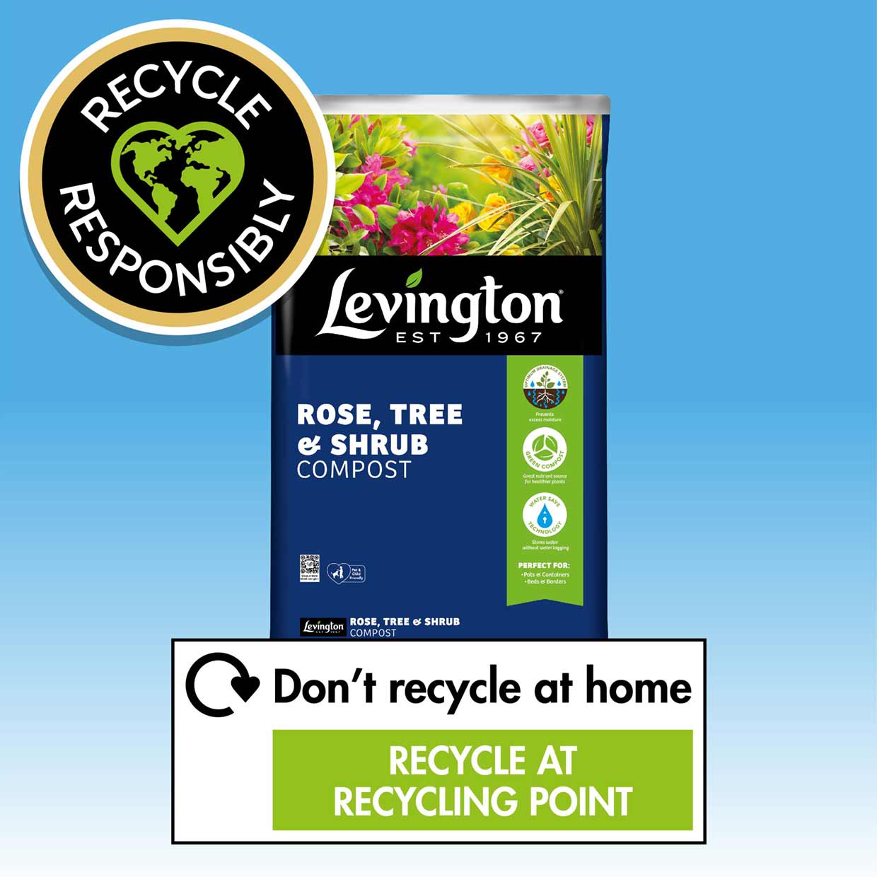 Levington® Rose, Tree & Shrub Compost, 50 litres Love The Garden