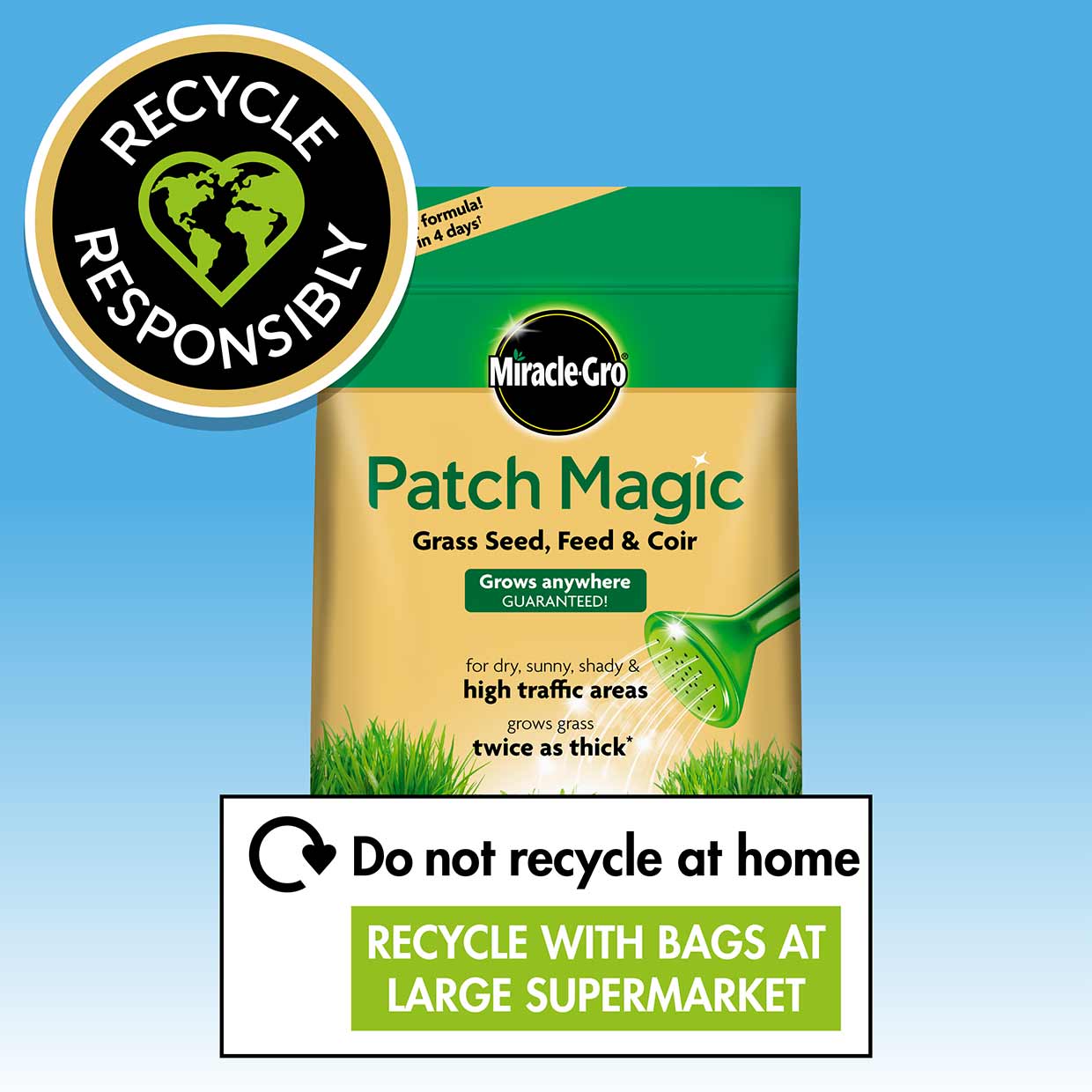 MiracleGro® Patch Magic® Grass Seed, Feed & Coir 3.6kg