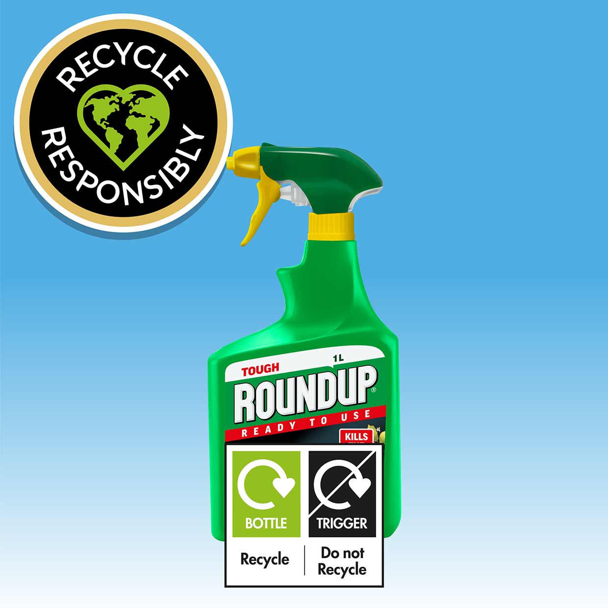 Roundup® Tough Ready to Use Weedkiller 1 litre