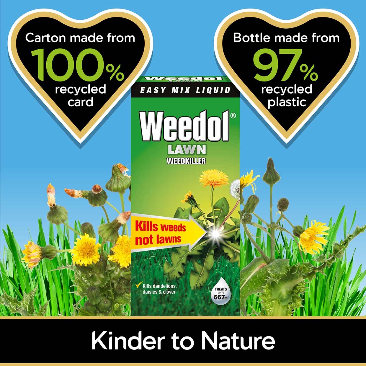 Weedol® Lawn Weedkiller (Liquid Concentrate) 1 litre