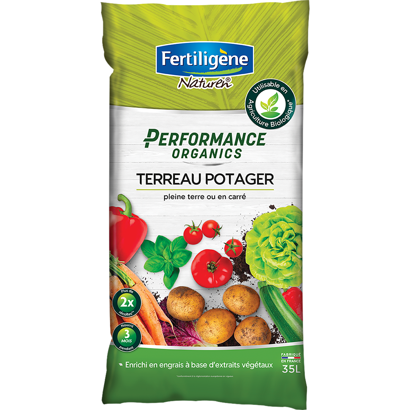 Terreau d'empotage Fertiligène Performance Organics 35 L main image 1