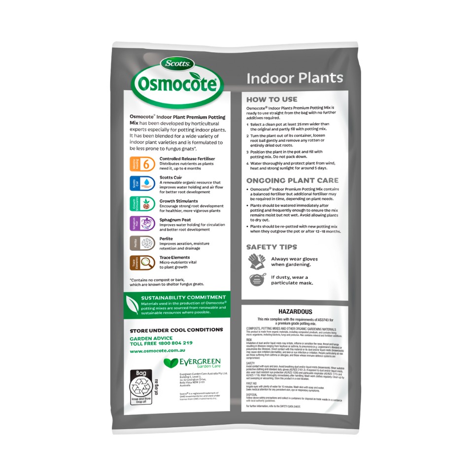 Scotts Osmocote Indoor Plant Premium Potting Mix Love The Garden
