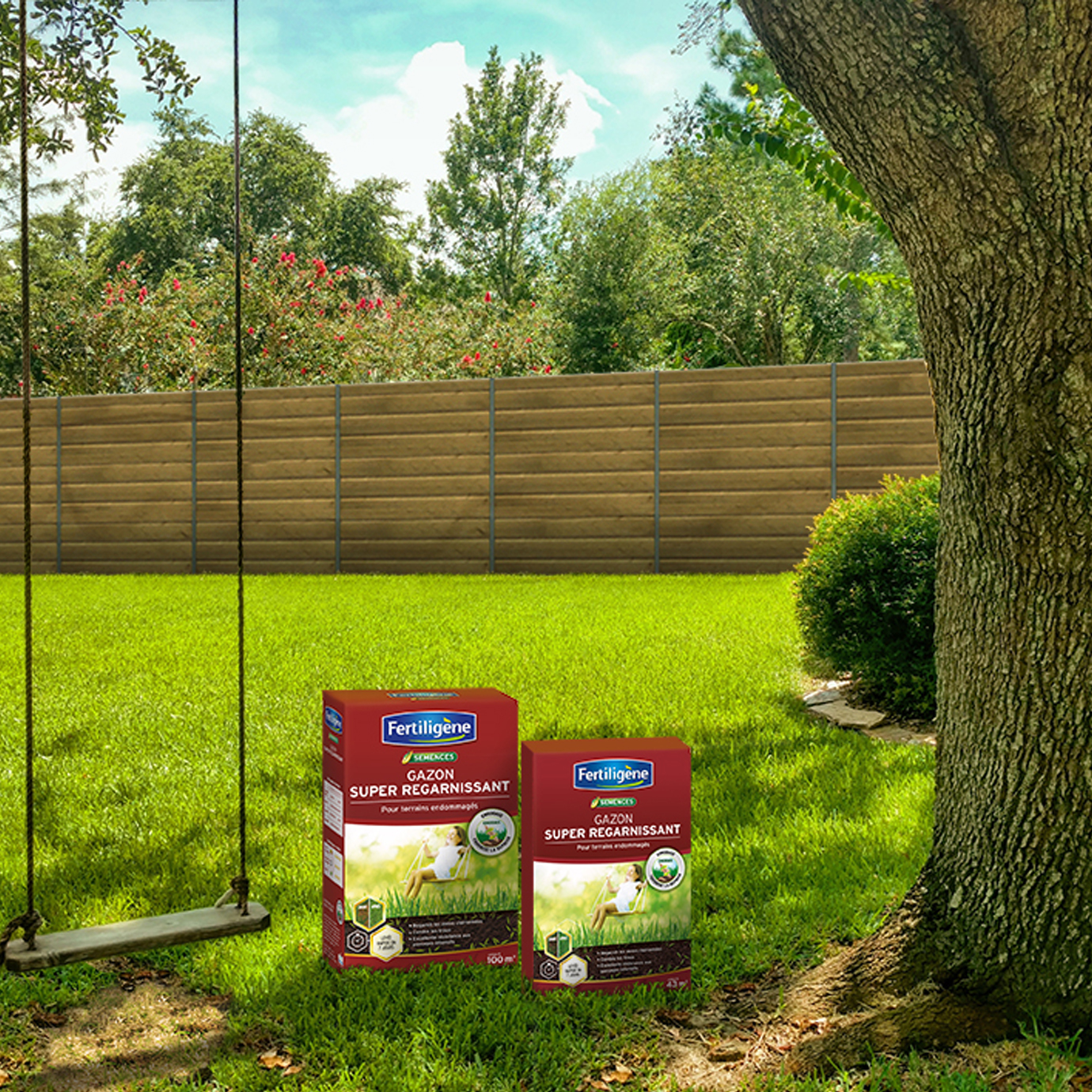 Fertiligène RESI80 - Semences Gazon Super Résistant 2 Kg - Pousse Rapide 7 Jours - Label Rouge Usage Intensif 80 M²