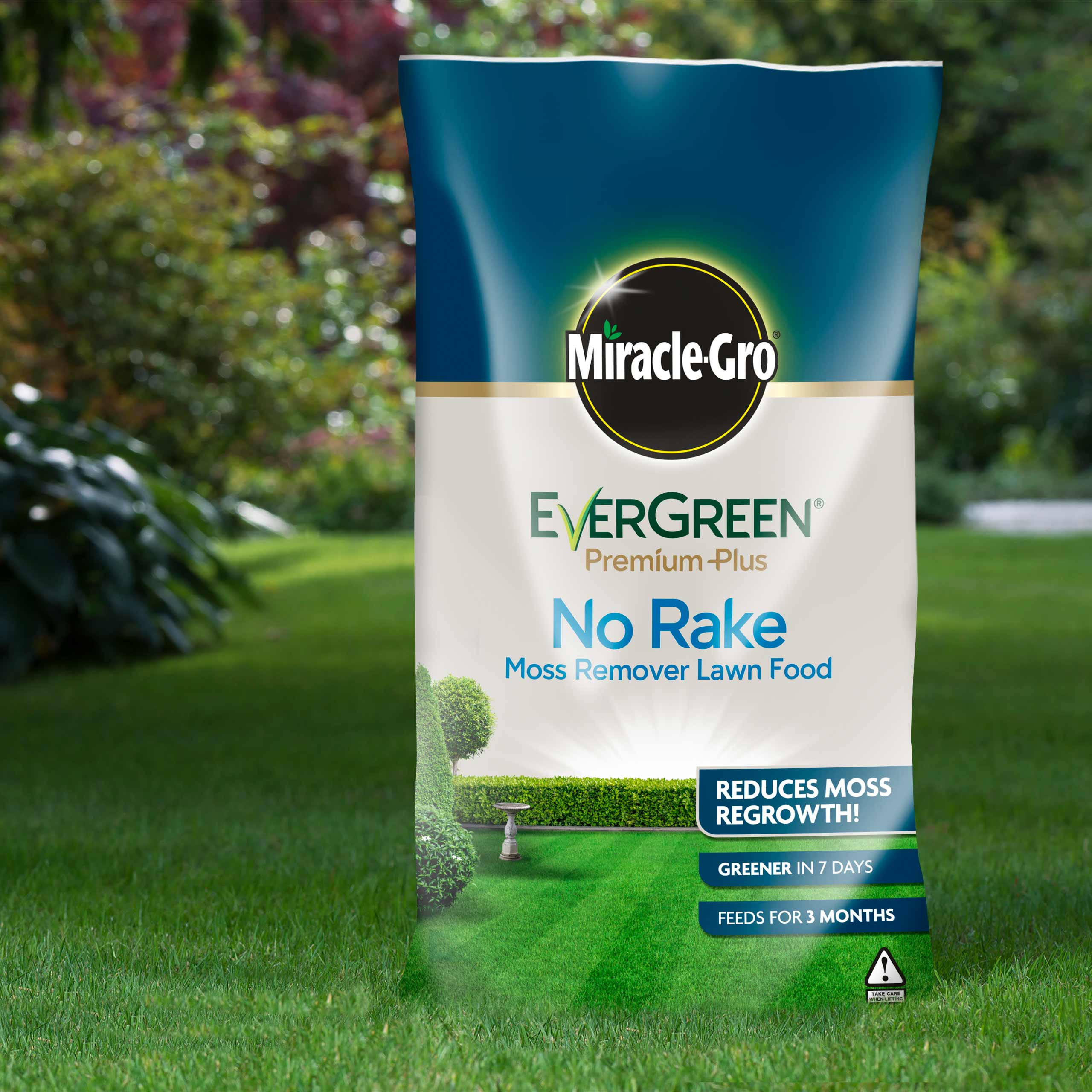 MiracleGro® EverGreen® Premium Plus No Rake Moss Remover Lawn Food 20kg bag MiracleGro® EverGreen® Premium Plus No Rake Moss Remover Lawn Food 20kg bag