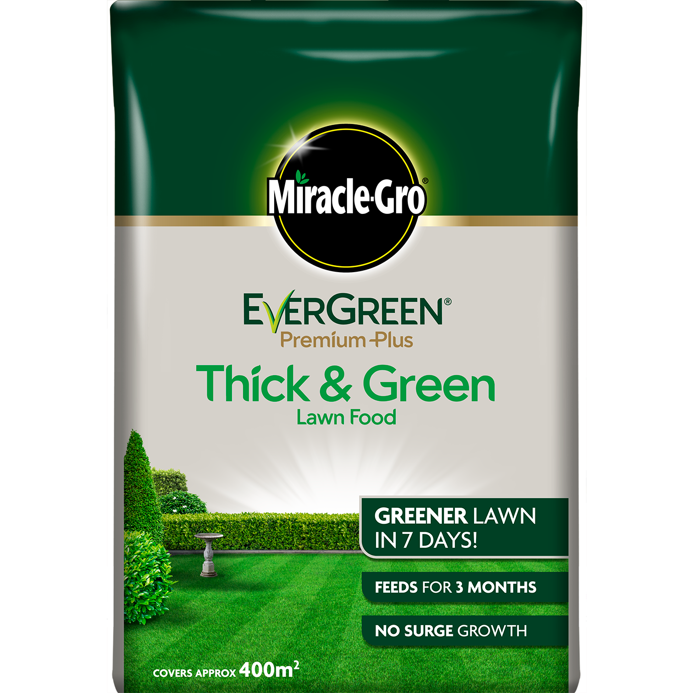 MiracleGro® EverGreen® Premium Plus Thick & Green Lawn Food 8kg bag