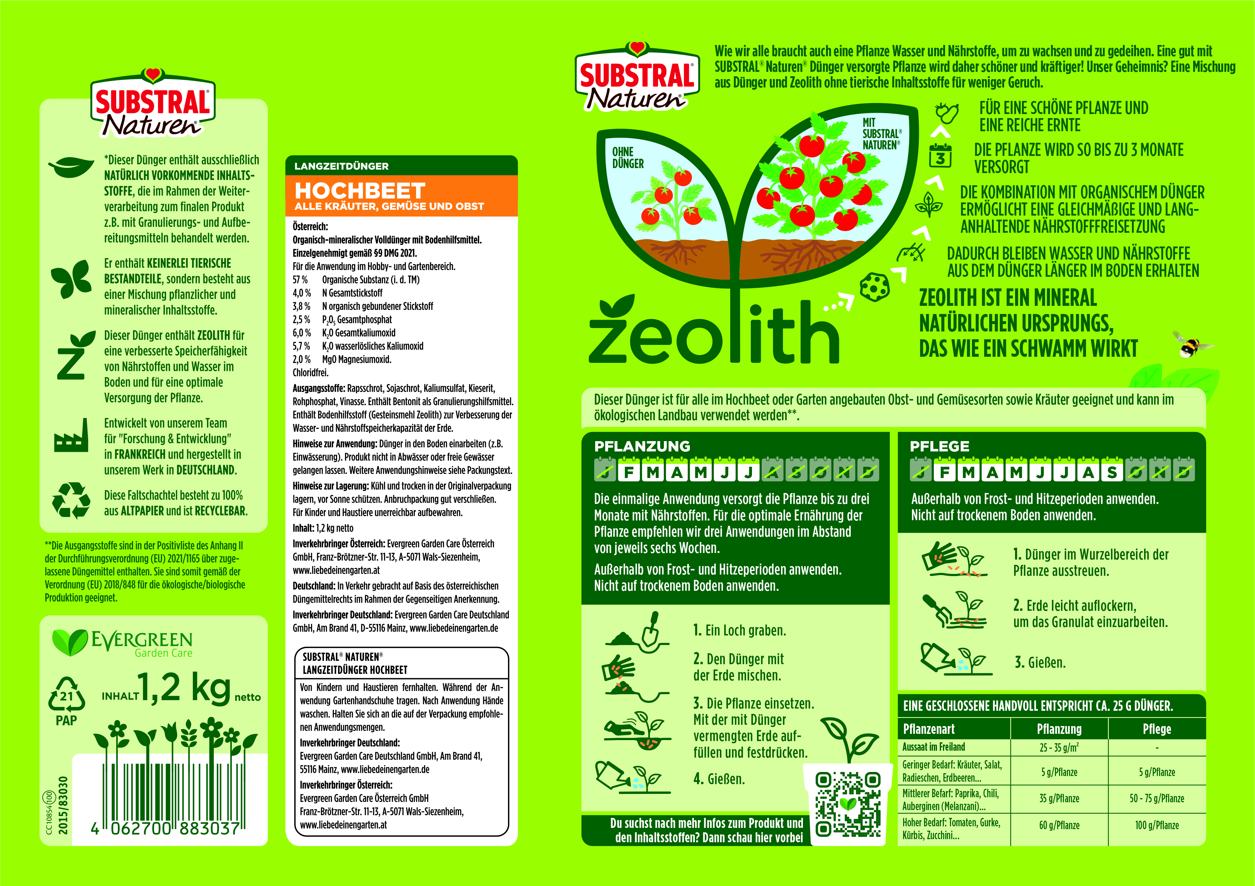 SUBSTRAL Naturen Hochbeetdnger, 1,2 kg | Liebe Deinen Garten AT