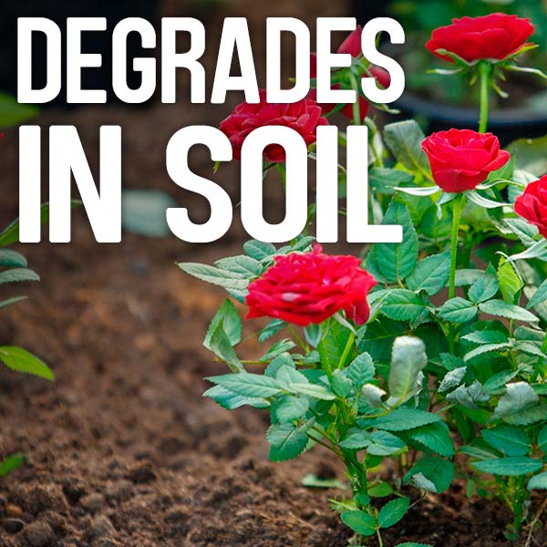 Degrades in soil to allow for replanting