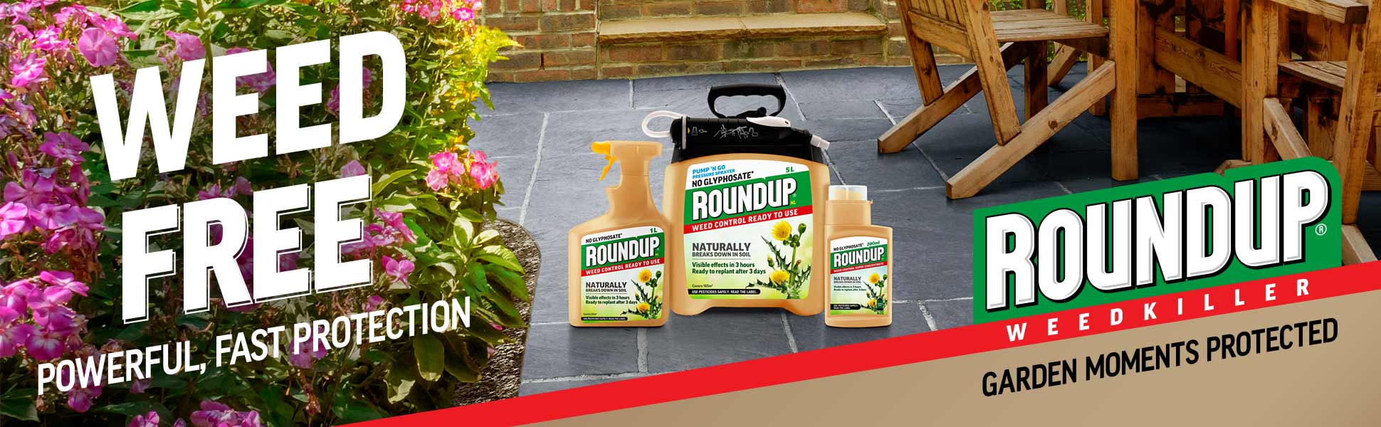 Roundup® NL Weed Control Ready To Use - Weed Free, Naturally