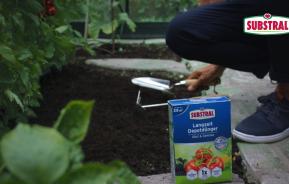 Langzeit Depotdünger in Beet