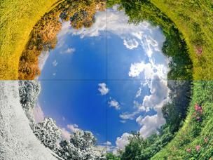 Cztery pory roku - prace w ogrodzie