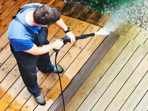 How to clean garden decking