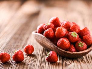 Strawberries in a basket
