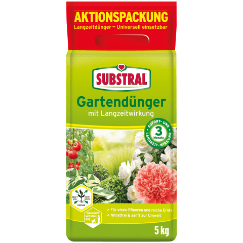 SUBSTRAL Naturen Langzeitdnger Rosen & Blhgehlze 1,2 Kg  Mit Zeolith  Fr ppige Blten Bis 3 Monate