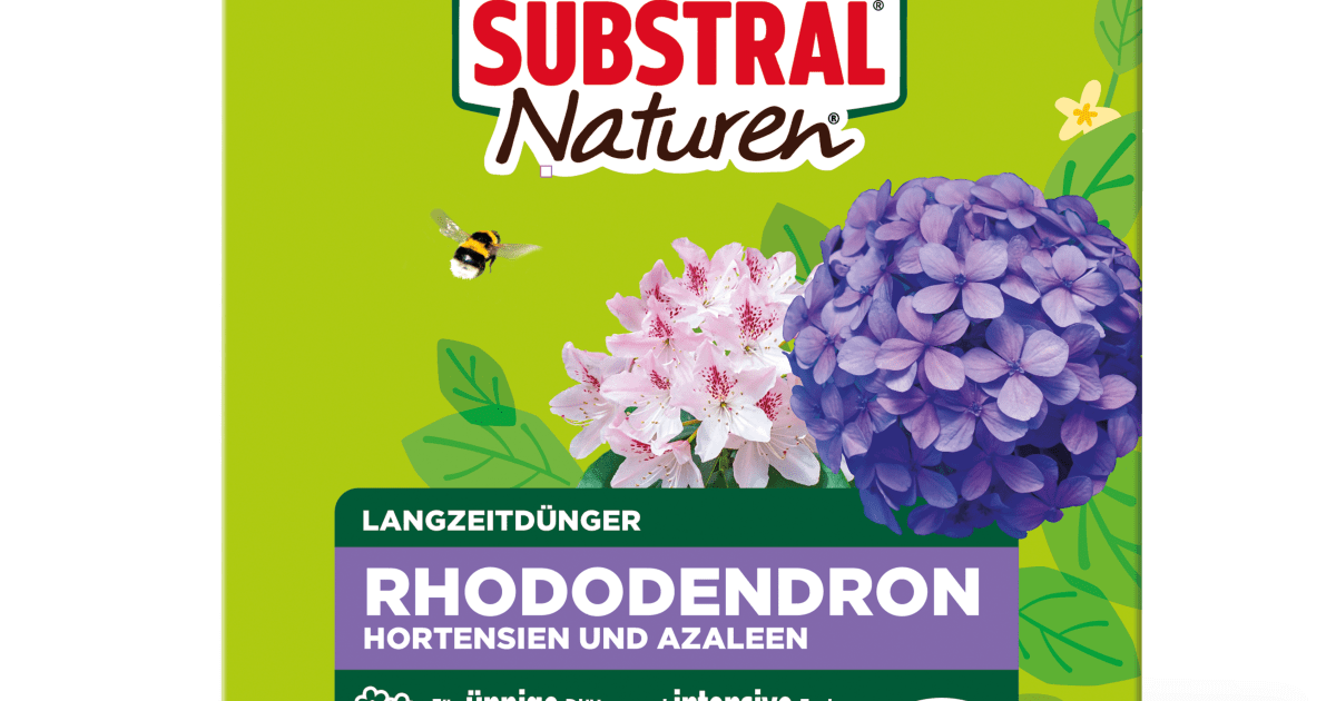 Substral Naturen Langzeitdnger Rhododendron, Hortensien und Azaleen 1,2  kg, Anwendungsfertig | Liebe Deinen Garten AT