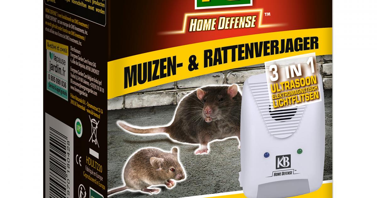 KB Home Defense répulsif à ultrasons 220 m² - contre les rats et les souris