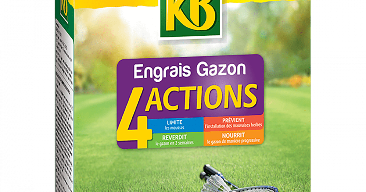Engrais et fertilisants KB Engrais à Gazon K4MP - 4 Actions - 7 kg