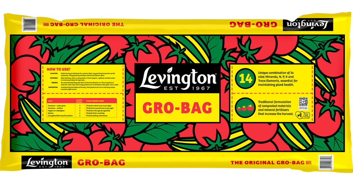 Gro bag hot sale size chart