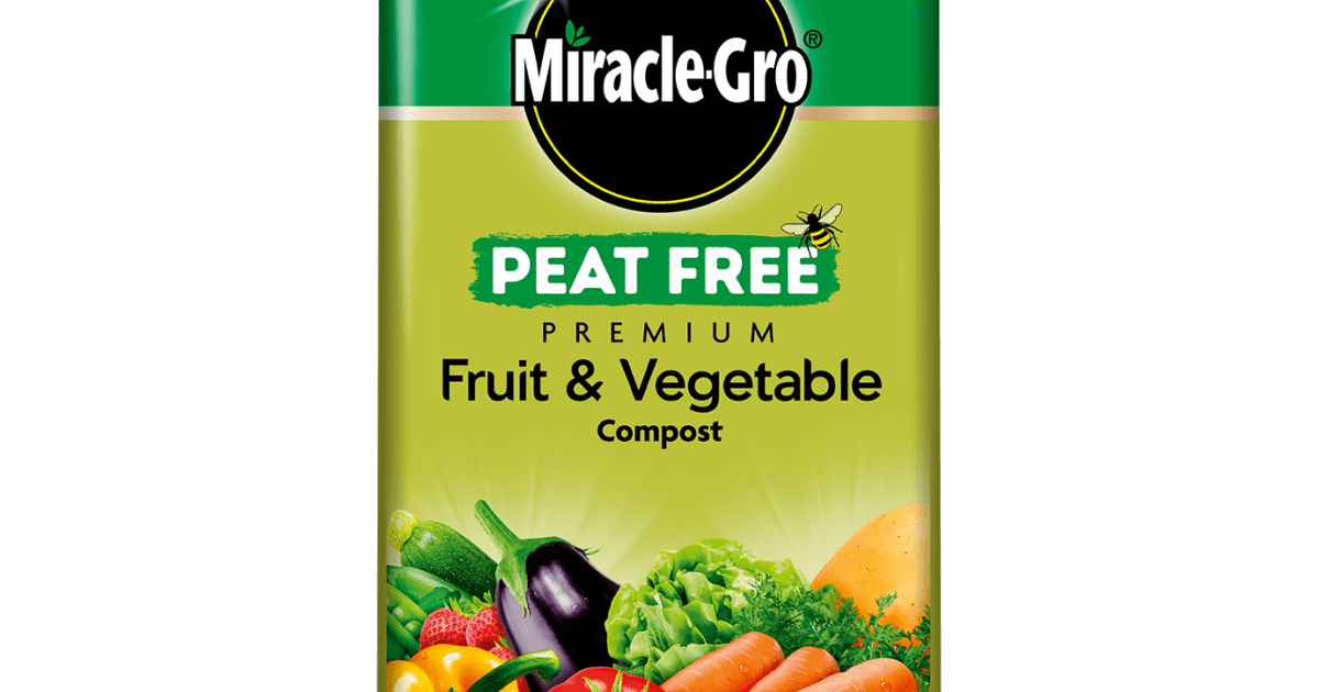 Miracle Gro Peat Free Premium Fruit Vegetable Compost 42 Litres