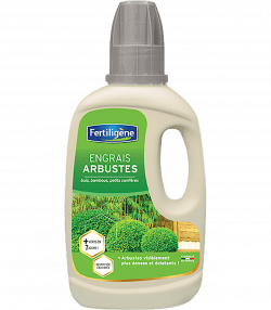 Fertiligène engrais arbustes en pots, buis, bambous, petits conifères
