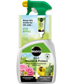 Miracle-Gro® 2 in 1 Nourish &amp; Protect Rose, Shrubs &amp; Ornamental Ready To Use Plant Food