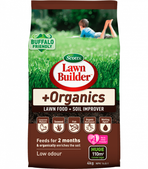 Scotts Lawn Builder™ + Organics Lawn Food & Soil Improver, 4KG Love