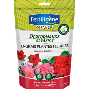 Fertiligène performance organics engrais plantes fleuries, géraniums main image