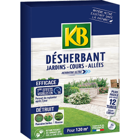 KB désherbant jardins, cours, allées en tubes pré-dosés main image