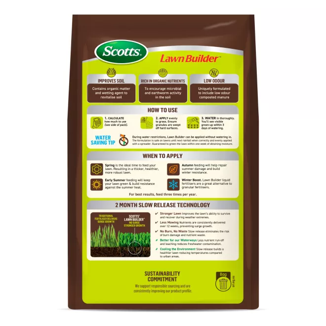 Scotts Lawn Builder™ + Organics Lawn Food & Soil Improver image 2