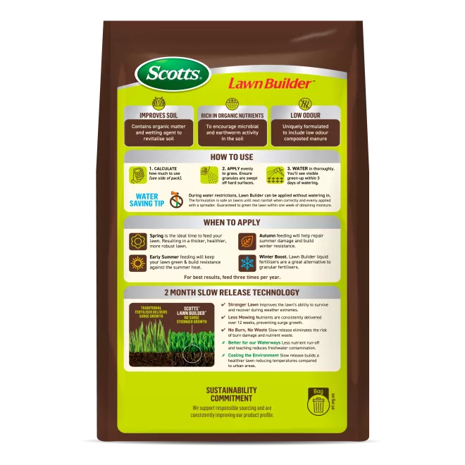 Scotts Lawn Builder™ + Organics Lawn Food & Soil Improver image 2