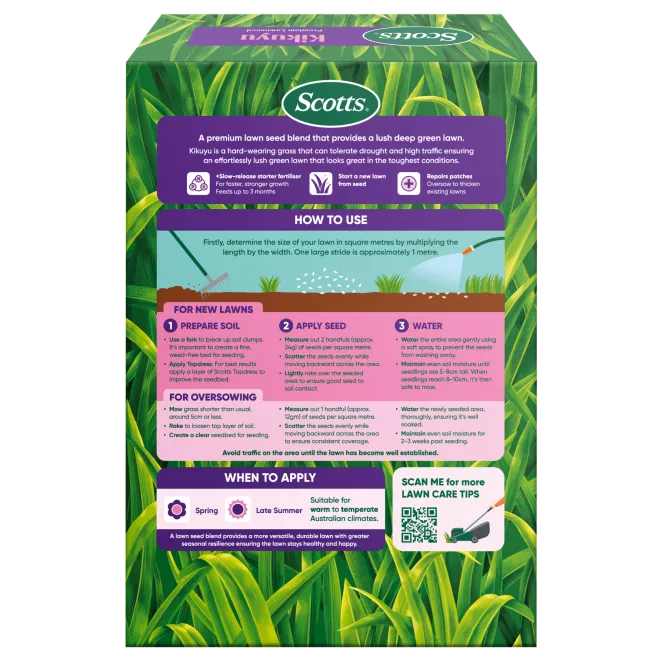 Scotts Lawn Builder™ Seed & Feed Kikuyu Lawn Seed image 2
