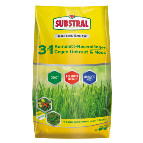 SUBSTRAL® 3in1 Komplett-Rasendünger gegen Unkraut & Moos main image