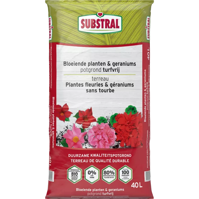 Substral® Potgrond bloeiende planten & geraniums Turfvrij main image