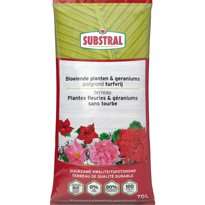 Substral® Potgrond bloeiende planten & geraniums Turfvrij main image