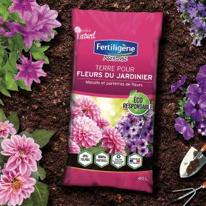Fertiligène terre pour fleurs du jardinier sans tourbe image 2