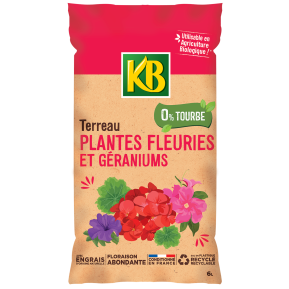 KB terreau plantes fleuries et géraniums sans tourbe main image