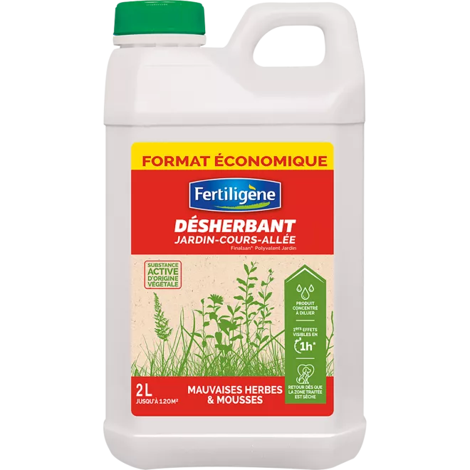 Fertiligène désherbant polyvalent jardins, cours, allées main image