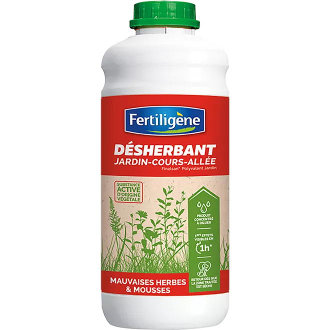 Fertiligène désherbant polyvalent jardins, cours, allées main image