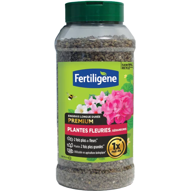 Fertiligène engrais longue durée premium plantes fleuries, géraniums main image