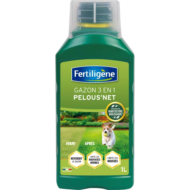 Fertiligène engrais gazon liquide 3 en 1 Pelous'net main image