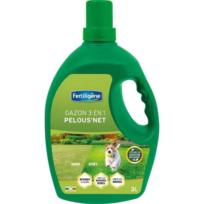 Fertiligène engrais gazon liquide 3 en 1 Pelous'net main image