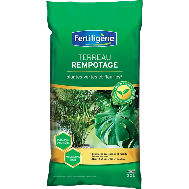 Fertiligène terreau rempotage plantes vertes et fleuries main image