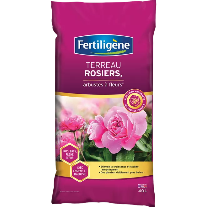 Fertiligène terreau rosiers, arbustes à fleurs main image