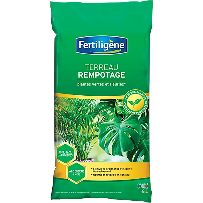 Fertiligène terreau rempotage plantes vertes et fleuries main image