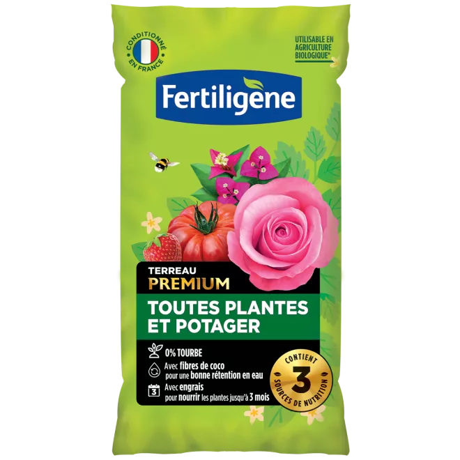 Fertiligène terreau premium toutes plantes et potager sans tourbe  main image