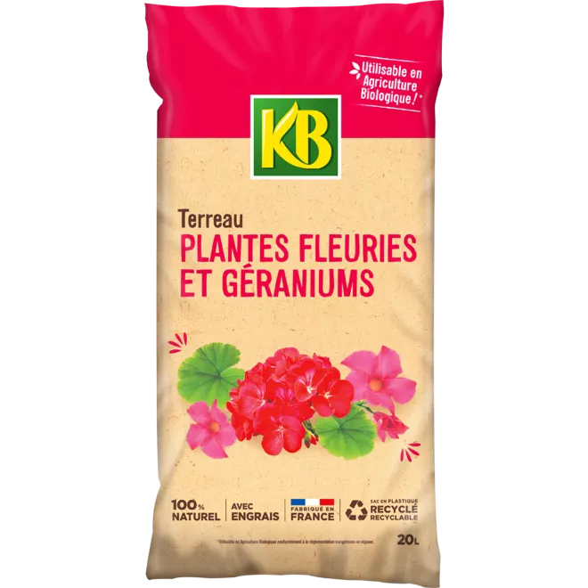 KB terreau plantes fleuries et géraniums main image