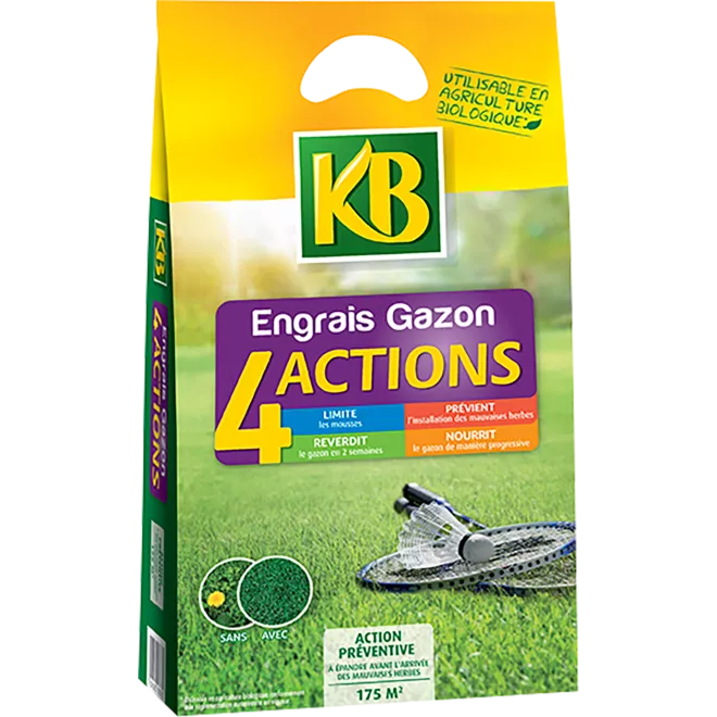 KB engrais gazon 4 actions main image